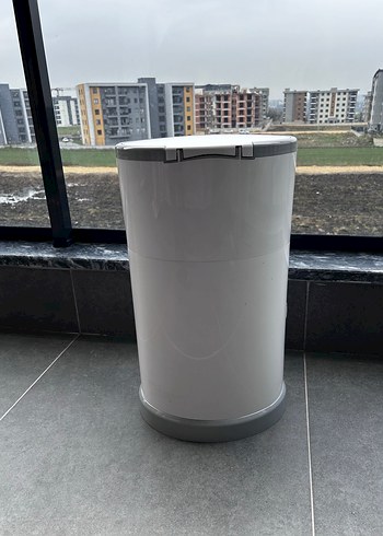 Korbell Bebek Bezi Çöp Kutusu Pedallı Beyaz - Görsel 3