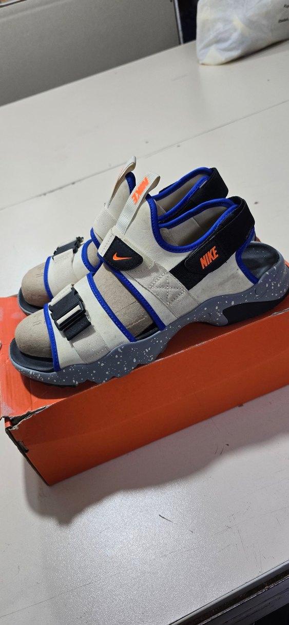 Nike Gri Erkek Sandalet Velcro Bantlı - Görsel 5