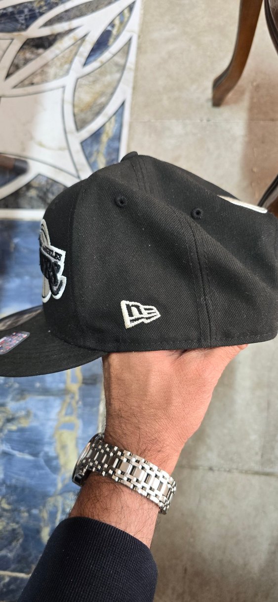 Siyah Los Angeles Lakers Snapback Şapka New Era - Görsel 2