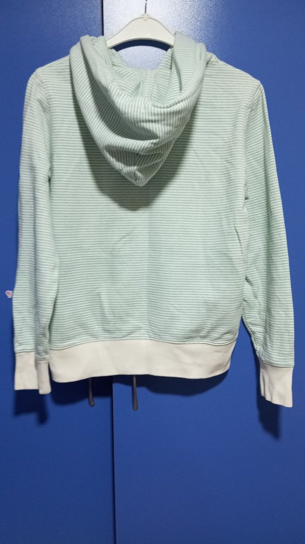 orijinal Gap Kadın yeşil Çizgili Kapüşonlu Sweatshirt - Görsel 3