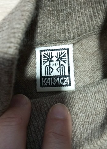 KARACA Bej Kısa Kollu Kadın YÜN Kazak - Görsel 3