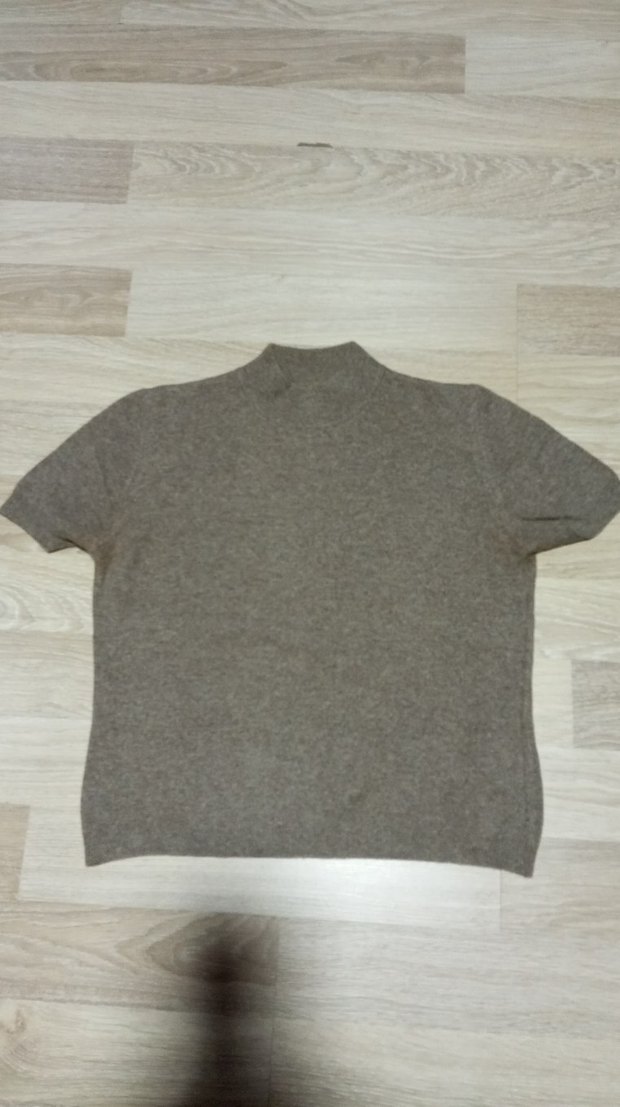 KARACA Bej Kısa Kollu Kadın YÜN Kazak - Görsel 2