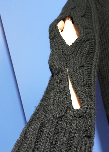 POLO GARAGE,Siyah Triko Kadın Kazak, Uzun Kollu, Dar Kesim - Görsel 2