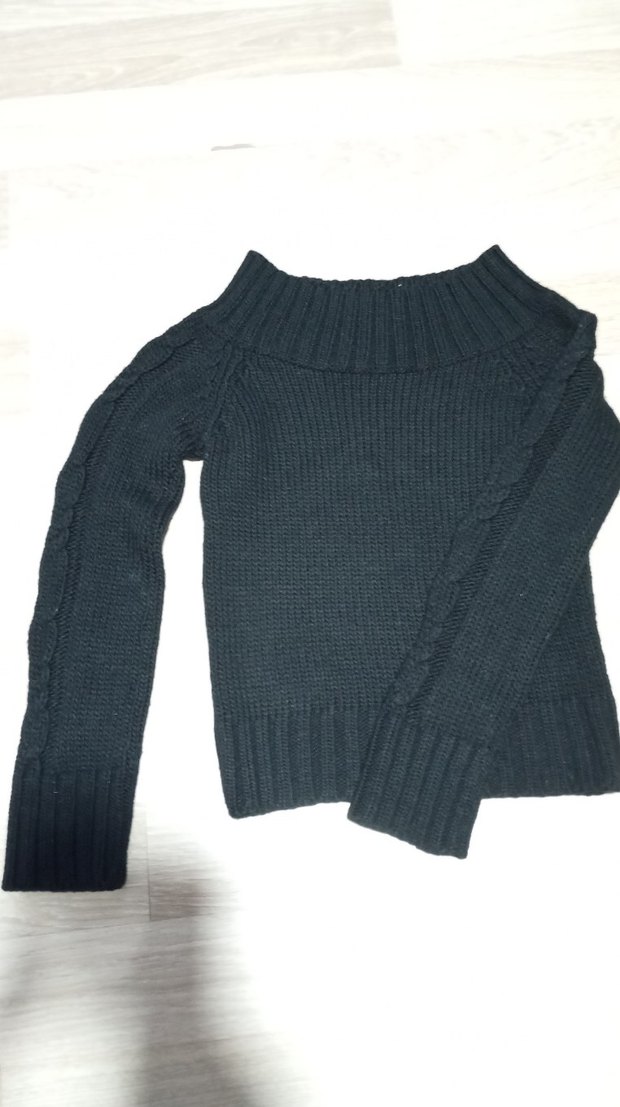 POLO GARAGE,Siyah Triko Kadın Kazak, Uzun Kollu, Dar Kesim - Görsel 3