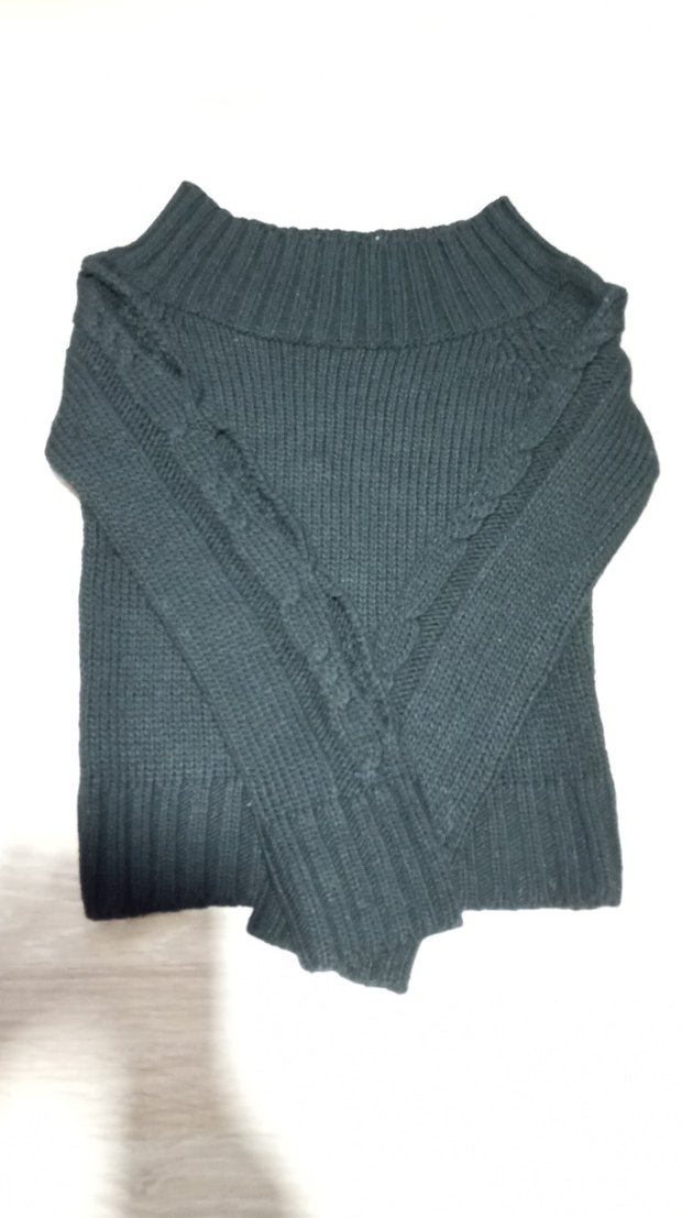 POLO GARAGE,Siyah Triko Kadın Kazak, Uzun Kollu, Dar Kesim - Görsel 4