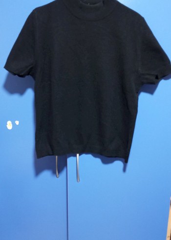 KARACA Kadın Siyah Yün Yarım Kollu Boğazlı Kazak - Görsel 2