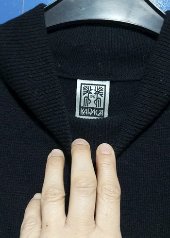 KARACA Kadın Siyah Yün Yarım Kollu Boğazlı Kazak - Görsel 3