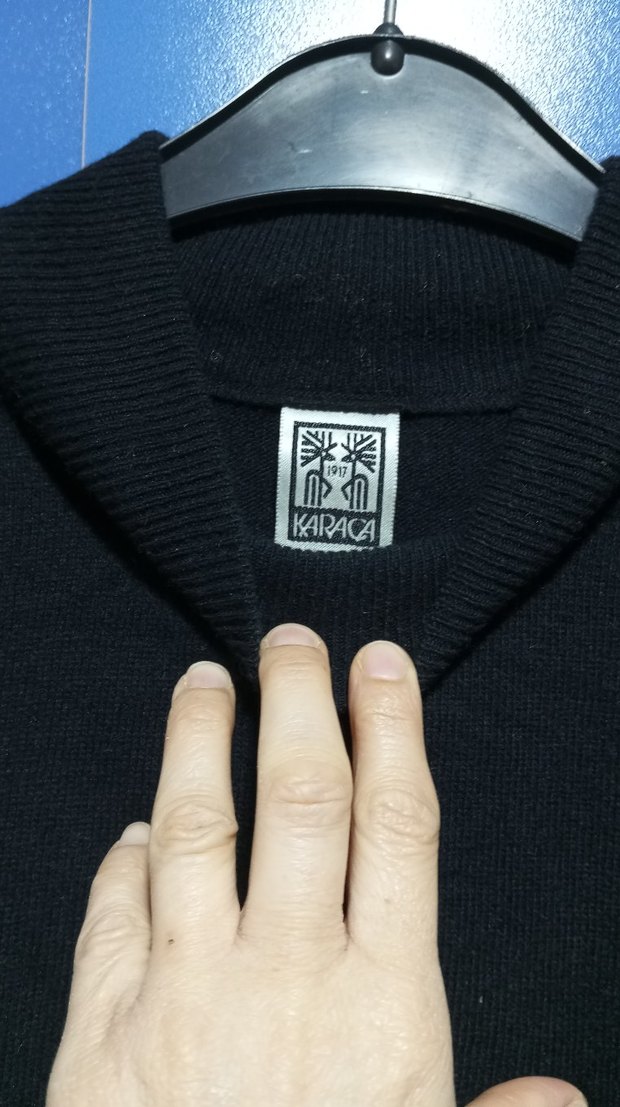 KARACA Kadın Siyah Yün Yarım Kollu Boğazlı Kazak - Görsel 3