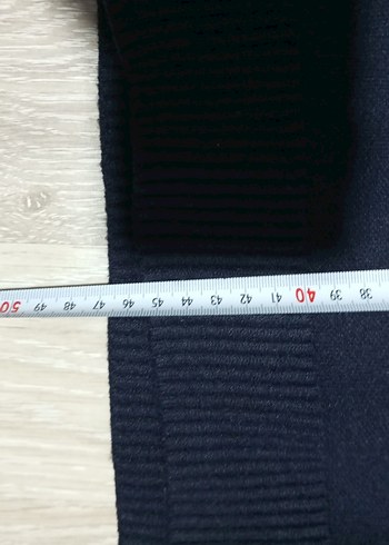 ZARA_Kadın Lacivert Örgü Kapüşonlu Triko - Görsel 6