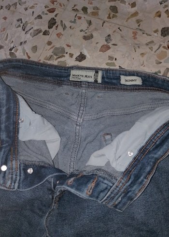 Mavi Düğmeli Erkek Kot Şort - Görsel 4