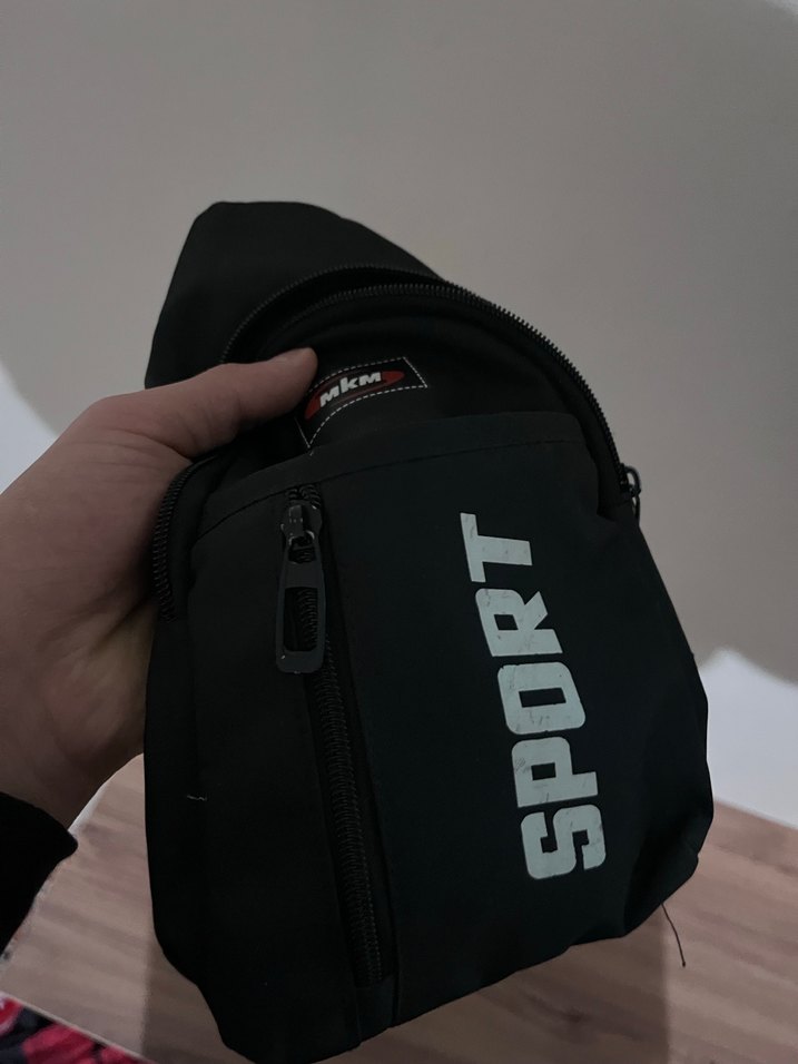 Siyah Bağcıklı Erkek Omuz Çantası - Görsel 3