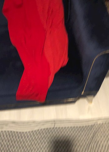 Kırmızı Pilili Uzun Hamile Eteği - Görsel 3