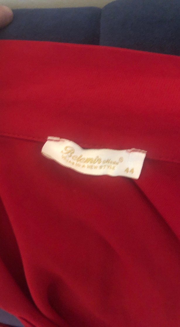 Kırmızı Pilili Uzun Hamile Eteği - Görsel 2