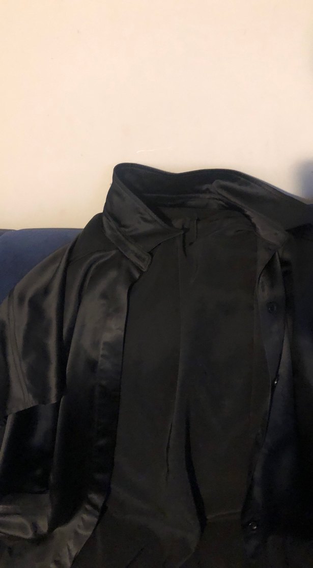 Uzun Siyah Gotik Kadın Sabahlık - Görsel 2