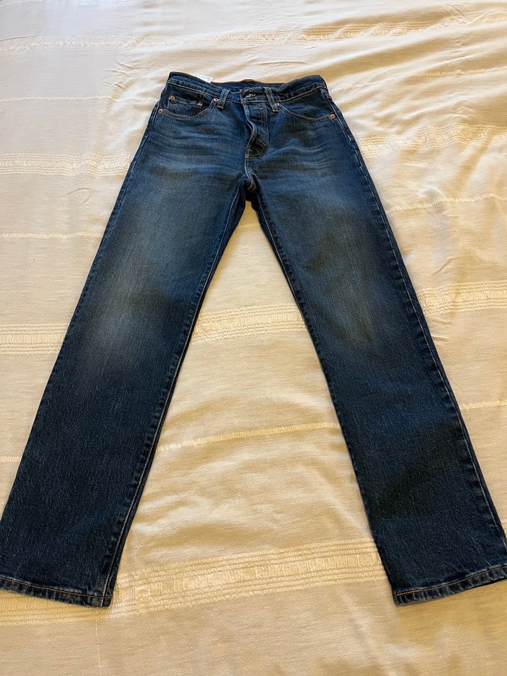 Levis Koyu Mavi 501 Crop Denim Jean — görsel 2/7