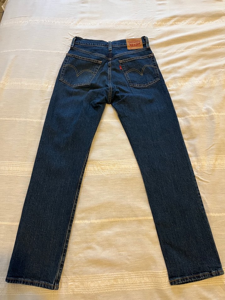 Levis Koyu Mavi 501 Crop Denim Jean — görsel 3/7