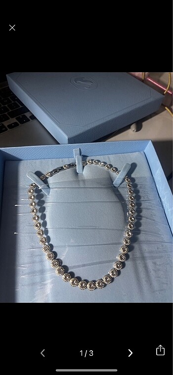 Beden beyaz Renk Swarovski angelic kolye