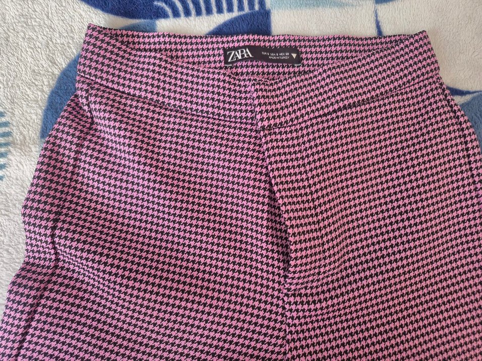 Pembe Kazayağı modelli Midi Kadın Kumaş Pantolon - Görsel 2