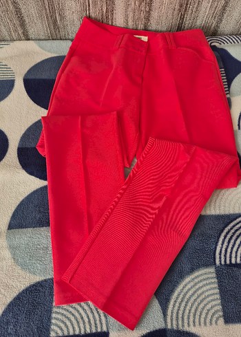 Kadın Pembe Midi Kumaş Pantolon - Görsel 2