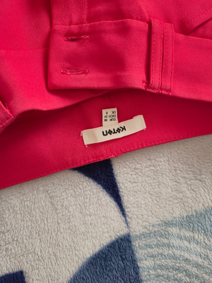 Kadın Pembe Midi Kumaş Pantolon - Görsel 3