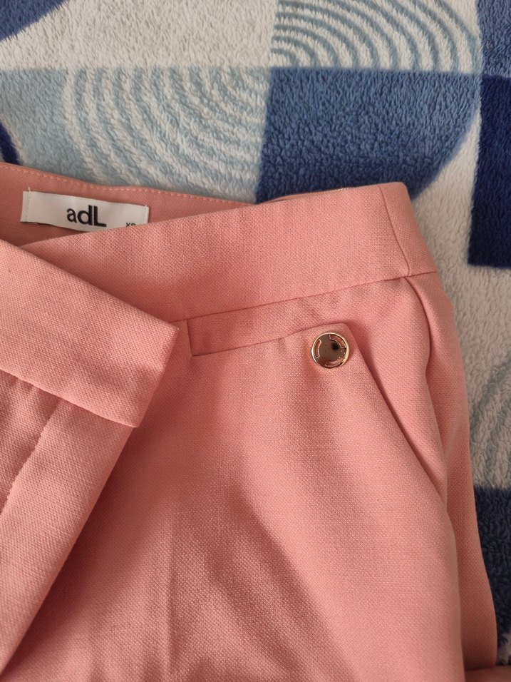 Pembe Midi Kadın Kumaş Pantolon - Görsel 4