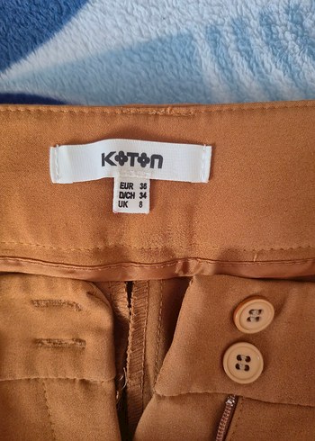 Kadın Camel Rengi Pilili Kumaş Pantolon - Görsel 2