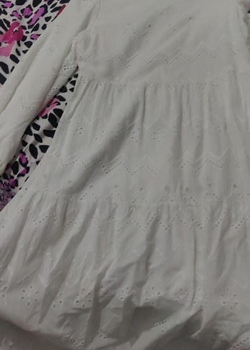 Beyaz Uzun elbise - Görsel 3