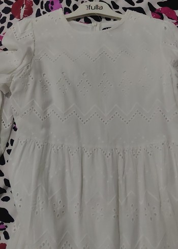 Beyaz Uzun elbise - Görsel 2