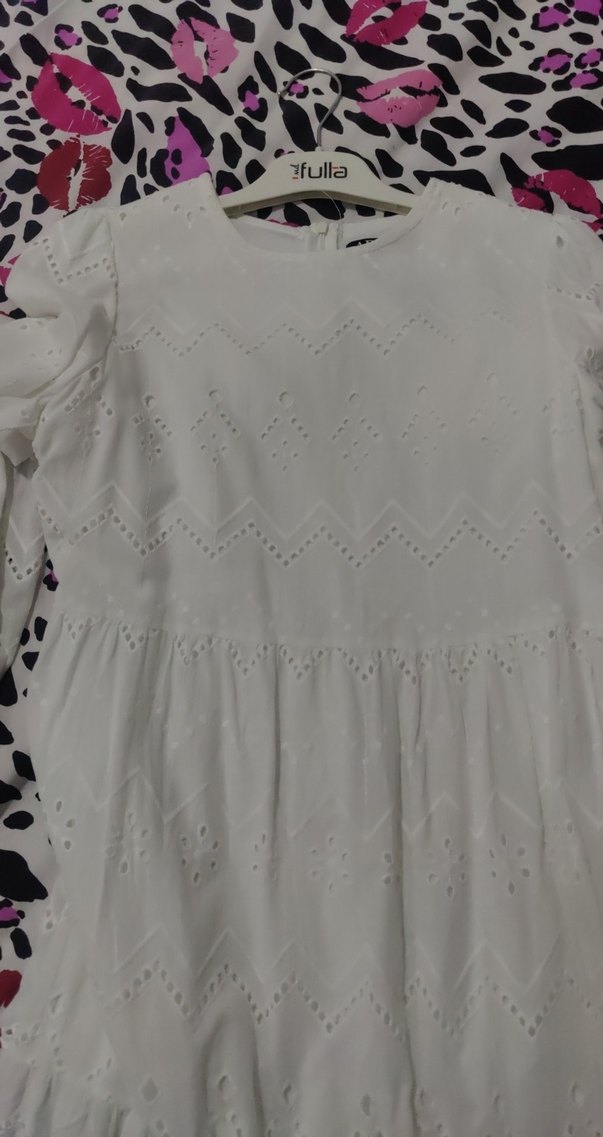 Beyaz Uzun elbise - Görsel 2