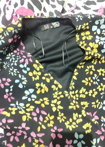 Bohem V Yaka Çiçekli kısa Elbise - Görsel 2