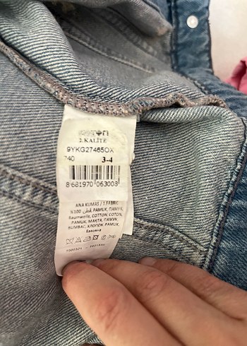 diğer Beden mavi Renk Düğmeli Kolsuz Mini Kot Ceket