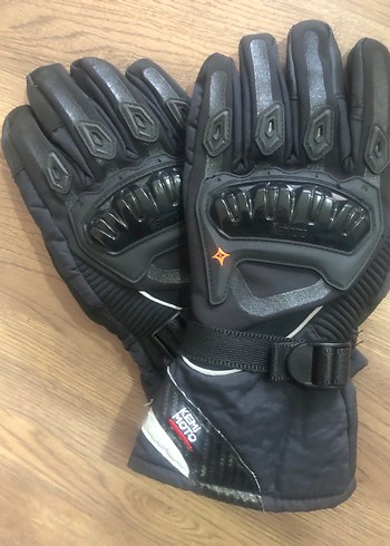 Siyah Desenli Biker Erkek Eldiveni - Görsel 5