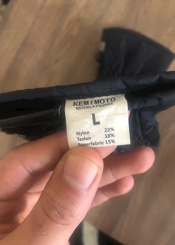 Siyah Desenli Biker Erkek Eldiveni - Görsel 8