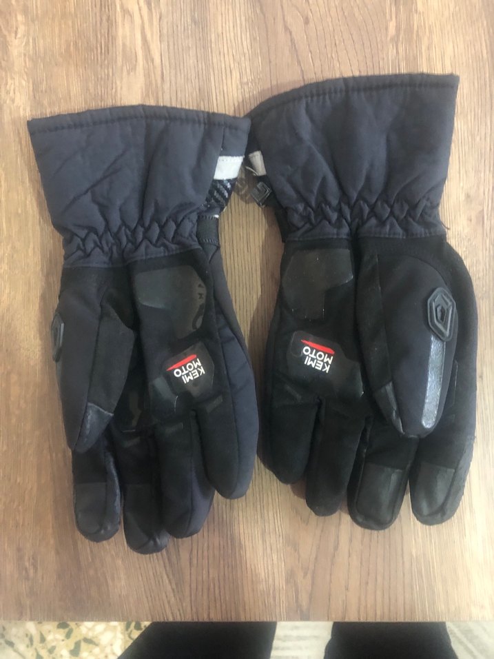 Siyah Desenli Biker Erkek Eldiveni - Görsel 2