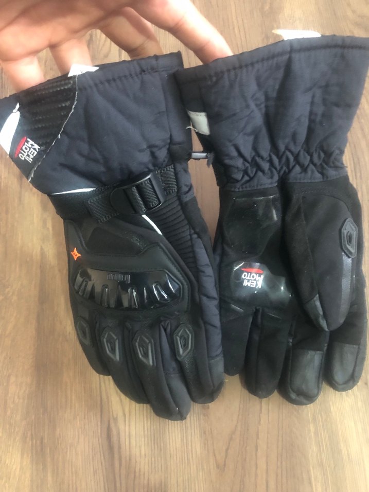 Siyah Desenli Biker Erkek Eldiveni - Görsel 4