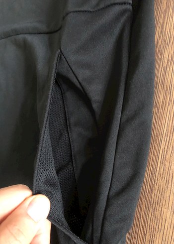 Erkek Siyah Fermuarlı Spor Sweatshirt - Görsel 4