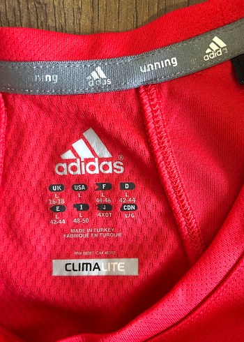 Kırmızı Adidas Kısa Kollu Spor Tişört - Görsel 2