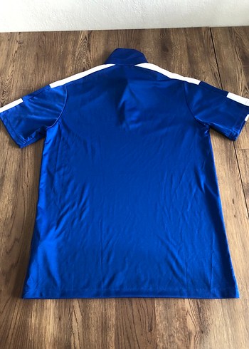 Mavi Kısa Kollu Polo Yaka Spor Tişört - Görsel 9
