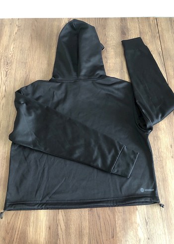 Siyah Adidas Kapüşonlu Kadın Sweatshirt - Görsel 6