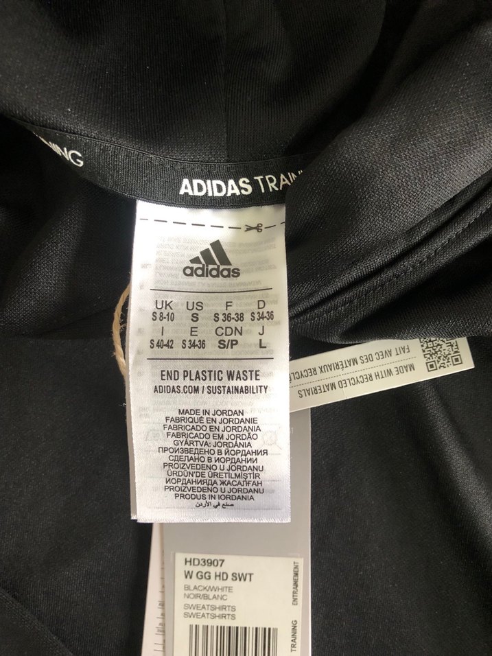 Siyah Adidas Kapüşonlu Kadın Sweatshirt - Görsel 2