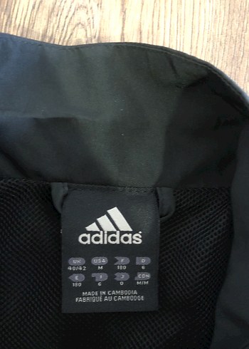 Erkek Siyah Adidas Fermuarlı Yağmurluk - Görsel 2