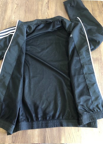 Erkek Siyah Adidas Fermuarlı Yağmurluk - Görsel 4