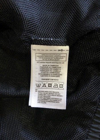 Erkek Siyah Adidas Fermuarlı Yağmurluk - Görsel 5