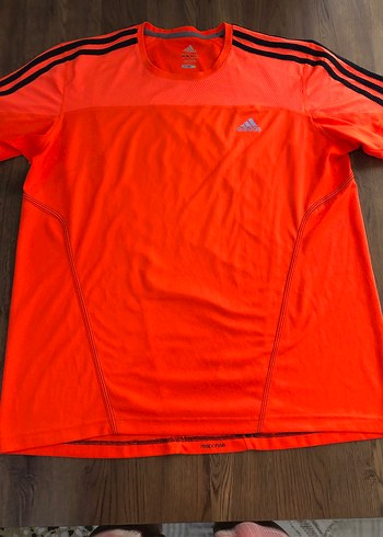 Turuncu Adidas Kısa Kollu Spor Tişört