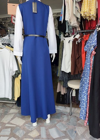 mavi Uzun Kadın Elbise
Beyaz gömlek - Görsel 6