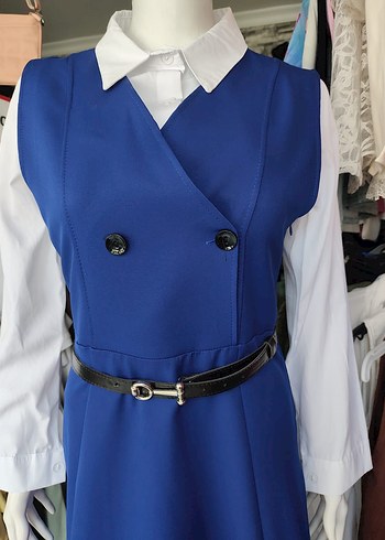 mavi Uzun Kadın Elbise
Beyaz gömlek - Görsel 7