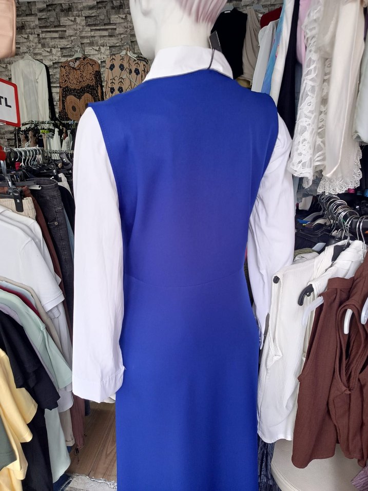 mavi Uzun Kadın Elbise
Beyaz gömlek - Görsel 4