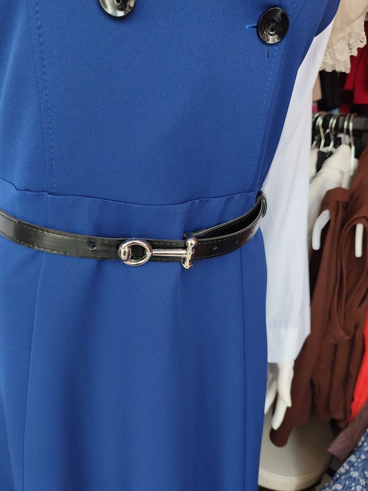 mavi Uzun Kadın Elbise
Beyaz gömlek - Görsel 3