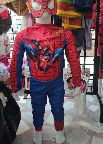 Diğer Renkli Spider-Man Çocuk Kostümü 5/6 yaşa uyumlu