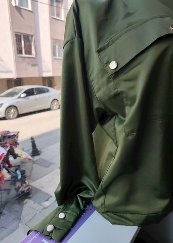 Diğer çıt çıtli Khaki Kadın Gömlek